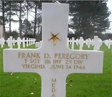 American cemetery cross