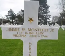 American cemetery cross