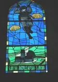 Angoville-au-Plain church's stained glass