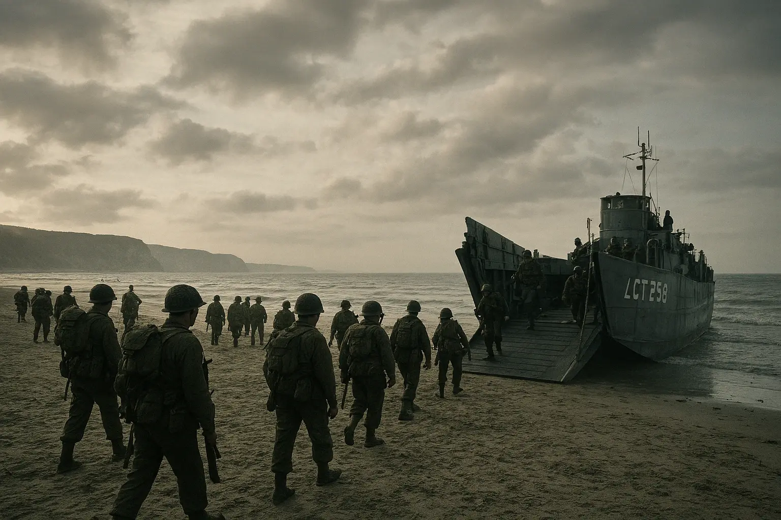 Omaha Beach at sunrise