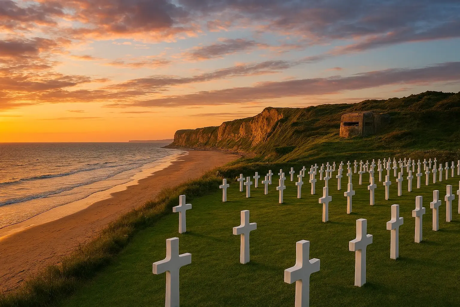 Omaha Beach at dawn - Europe battlefields tours